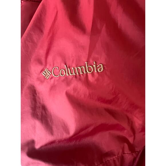 Columbia Red Satin Faux Fur Collar Omni Shield Zip Up Puffer Winter Jacket 2XL - Picture 10 of 11